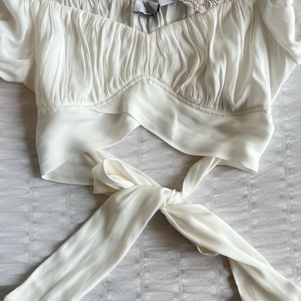 Hazel Boutique Over the Shoulder Crop Top - Picture 9 of 10